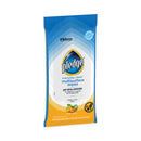 Pledge Multi-Surface Cleaner Wet Wipes, Cloth, 7 x 10, Fresh Citrus, 25/Pack, 12/Carton
