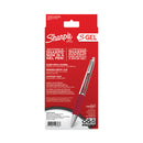 Sharpie S-Gel Premium Metal Barrel Gel Pen, Retractable, Medium 0.7 mm, Black Ink, Red Barrel, 4/Pack