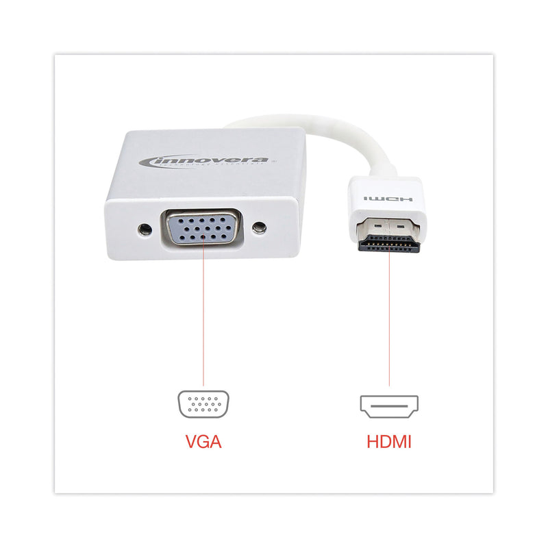 Innovera HDMI to SVGA Adapter, 6", White