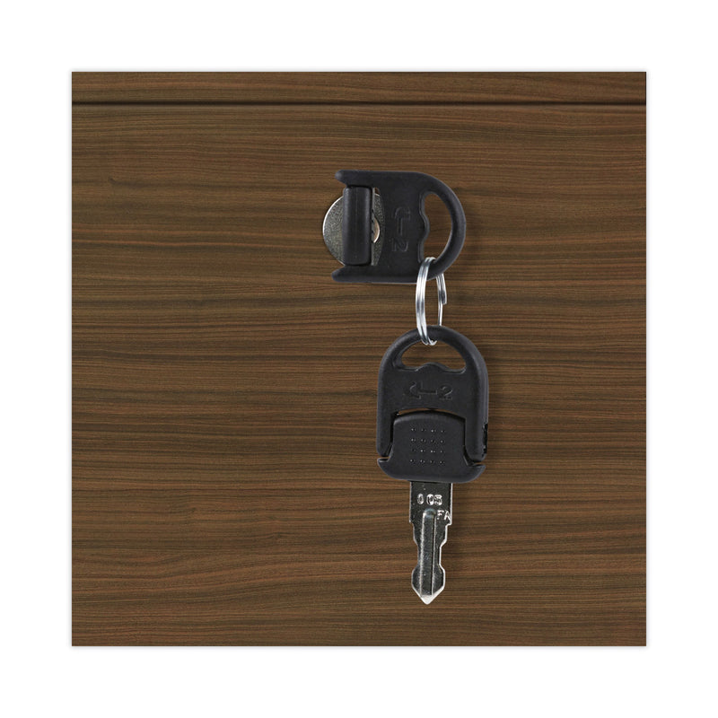 Alera Valencia Series Full Pedestal File, Left/Right, 3-Drawer: Box/Box/File, Legal/Letter, Modern Walnut,15.63 x 20.5 x 28.5