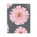 Brownline Essential Collection Weekly Appointment Book in Columnar Format, 11 x 8.5, Daisy Black/Pink Cover, 12-Month(Jan to Dec): 2023