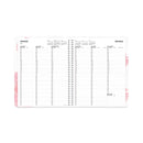 Brownline Essential Collection Weekly Appointment Book in Columnar Format, 11 x 8.5, Daisy Black/Pink Cover, 12-Month(Jan to Dec): 2023