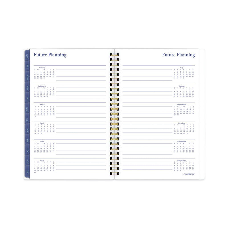 Cambridge Precious Weekly/Monthly Planner, Precious Floral Artwork, 8.5 x 5.5, Blue/Green/Pink Cover, 12-Month (Jan to Dec): 2023