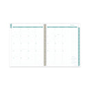 Cambridge Bali Weekly/Monthly Planner, Bali Leaf Artwork, 11 x 8.5, Green/White Cover, 12-Month (Jan to Dec): 2023