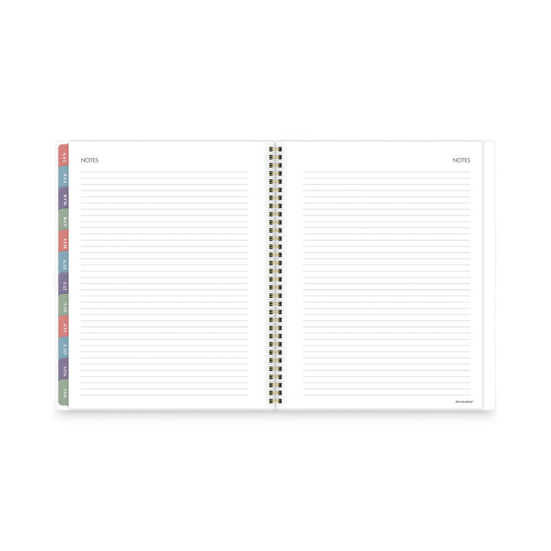 AT-A-GLANCE Badge Hand Drawn Geo Weekly/Monthly Planner, Badge Geo Artwork, 11x8.5, Blue/White Cover, 13-Month(Jan to Jan): 2023 to 2024