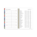 AT-A-GLANCE Badge Hand Drawn Geo Weekly/Monthly Planner, Badge Geo Artwork, 8.5x5.5, Blue/White Cover, 13-Month(Jan to Jan): 2023 to 2024