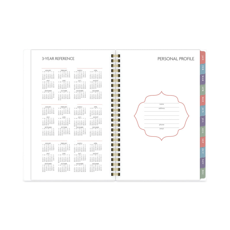 AT-A-GLANCE Badge Floral Weekly/Monthly Planner, Badge Floral Artwork, 8.5x5.5, Blue/Green/Pink Cover, 13-Month(Jan to Jan): 2023 to 2024