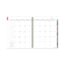 AT-A-GLANCE Badge Hand Drawn Geo Weekly/Monthly Planner, Badge Geo Artwork, 11x8.5, Blue/White Cover, 13-Month(Jan to Jan): 2023 to 2024