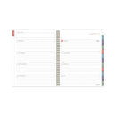 AT-A-GLANCE Badge Floral Weekly/Monthly Planner, Badge Floral Artwork, 11x8.5, Blue/Green/Pink Cover, 13-Month(Jan to Jan): 2023 to 2024