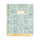 AT-A-GLANCE Badge Hand Drawn Geo Weekly/Monthly Planner, Badge Geo Artwork, 11x8.5, Blue/White Cover, 13-Month(Jan to Jan): 2023 to 2024