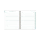 Cambridge Bali Weekly/Monthly Planner, Bali Leaf Artwork, 11 x 8.5, Green/White Cover, 12-Month (Jan to Dec): 2023