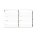 AT-A-GLANCE Badge Hand Drawn Geo Weekly/Monthly Planner, Badge Geo Artwork, 11x8.5, Blue/White Cover, 13-Month(Jan to Jan): 2023 to 2024