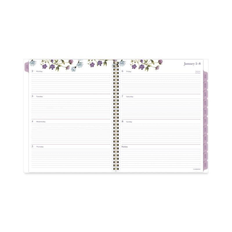 Cambridge Summer Garden Weekly/Monthly Planner, Summer Garden Artwork, 11.8.5 x 5, Blue/Green/Purple Cover, 12-Month (Jan to Dec): 2024
