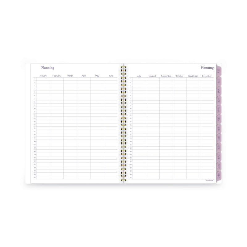 Cambridge Summer Garden Weekly/Monthly Planner, Summer Garden Artwork, 11.8.5 x 5, Blue/Green/Purple Cover, 12-Month (Jan to Dec): 2024