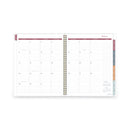 Cambridge Blake Weekly/Monthly Planner, Blake Bold Stripe Artwork, 11 x 8.5, Cream/Blue/Brown Cover, 12-Month (Jan to Dec): 2023