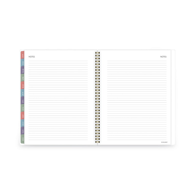 AT-A-GLANCE Badge Floral Weekly/Monthly Planner, Badge Floral Artwork, 11x8.5, Blue/Green/Pink Cover, 13-Month(Jan to Jan): 2023 to 2024
