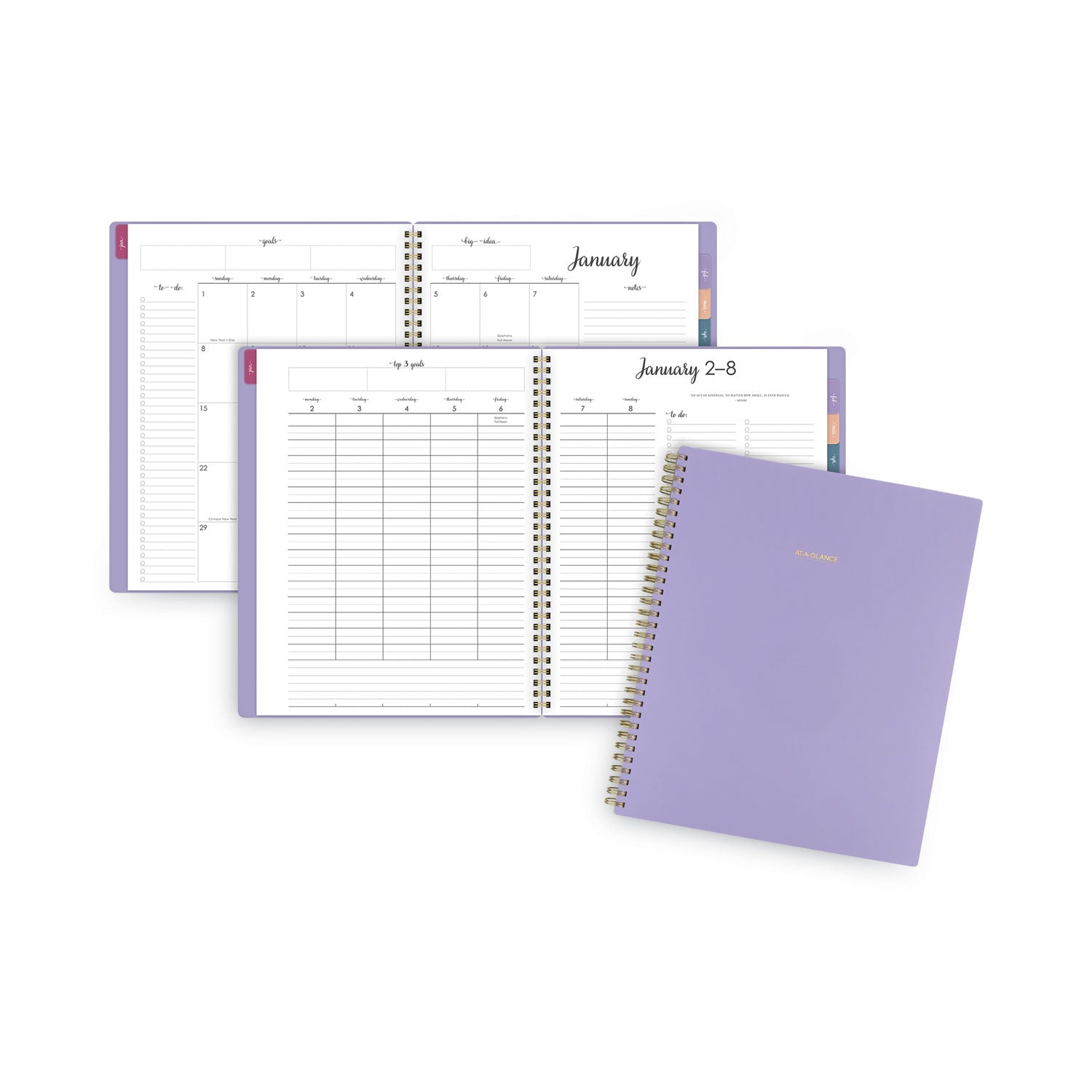 Harmony Weekly/Monthly Poly Planner, 11 x 8.5, Lilac Cover, 13-Month ...