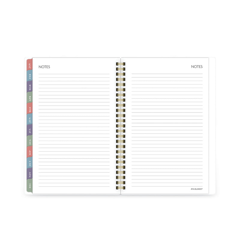 AT-A-GLANCE Badge Floral Weekly/Monthly Planner, Badge Floral Artwork, 8.5x5.5, Blue/Green/Pink Cover, 13-Month(Jan to Jan): 2023 to 2024