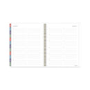 AT-A-GLANCE Badge Hand Drawn Geo Weekly/Monthly Planner, Badge Geo Artwork, 11x8.5, Blue/White Cover, 13-Month(Jan to Jan): 2023 to 2024