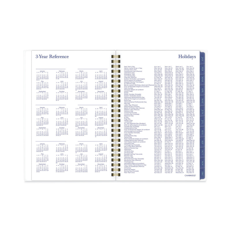 Cambridge Precious Weekly/Monthly Planner, Precious Floral Artwork, 8.5 x 5.5, Blue/Green/Pink Cover, 12-Month (Jan to Dec): 2023
