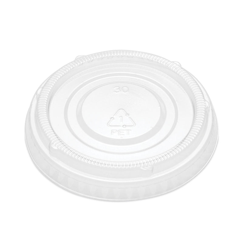 SupplyCaddy Portion Cup Lids, Fits 2 oz Portion Cups, Clear, 2,500/Carton