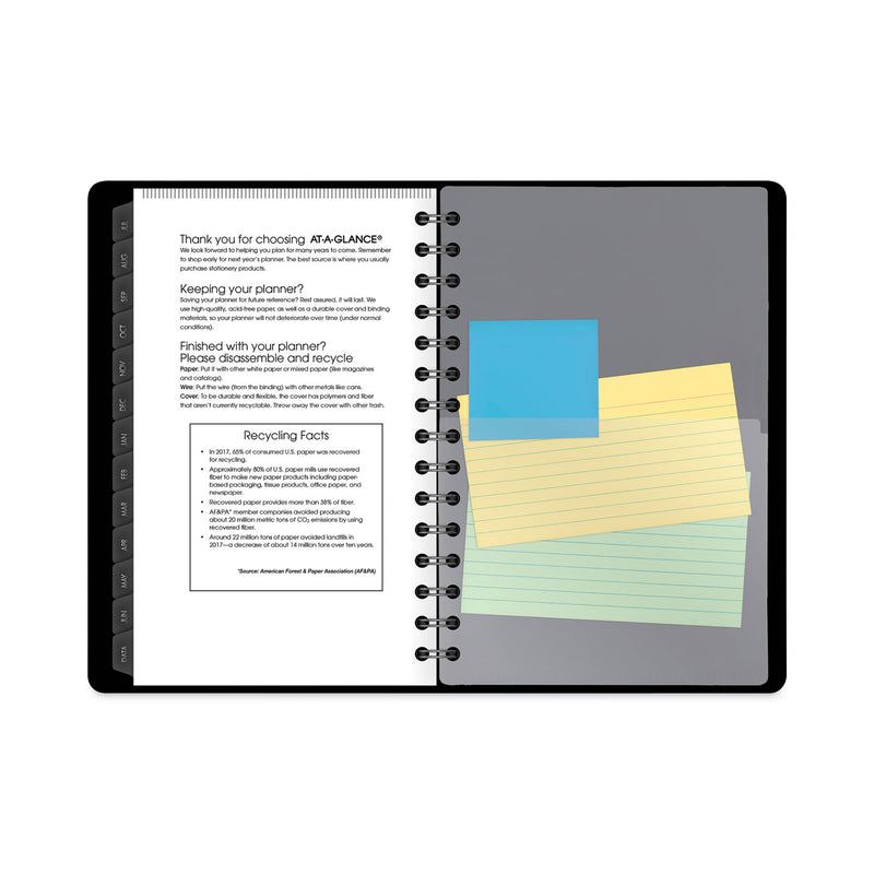 AT-A-GLANCE Contemporary Academic Planner, 8 x 4.88, Black Cover, 12-Month (July to June): 2022 to 2023