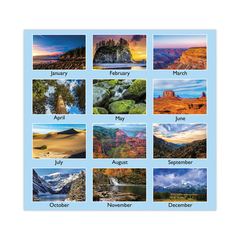 AT-A-GLANCE Scenic Monthly Wall Calendar, Scenic Landscape Photography, 15.5 x 22.75, White/Multicolor Sheets, 12-Month (Jan-Dec): 2023