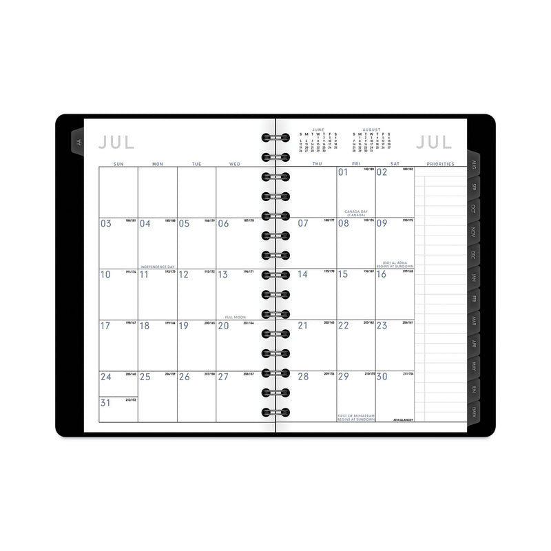 AT-A-GLANCE Contemporary Academic Planner, 8 x 4.88, Black Cover, 12-Month (July to June): 2022 to 2023