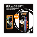 BIC Gel-ocity Quick Dry Gel Pen, Retractable, Fine 0.7 mm, Three Assorted Ink and Barrel Colors, Dozen
