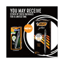 BIC Gel-ocity Quick Dry Gel Pen, Retractable, Medium 0.7 mm, Black Ink, Black Barrel, Dozen