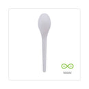 Eco-Products Plantware Compostable Cutlery, Spoon, 6", Pearl White, 50/Pack, 20 Pack/Carton