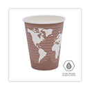 Eco-Products World Art Renewable and Compostable Hot Cups, 8 oz, Plum, 50/Pack