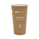 Eco-Products World Art Renewable and Compostable Hot Cups, 20 oz, 50/Pack, 20 Packs/Carton