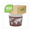 Eco-Products World Art Renewable and Compostable Food Container, 8 oz, 3.04 Diameter x 2.3 h, Brown, Paper, 50/Pack, 20 Packs/Carton