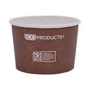 Eco-Products World Art Renewable and Compostable Food Container, 8 oz, 3.04 Diameter x 2.3 h, Brown, Paper, 50/Pack, 20 Packs/Carton