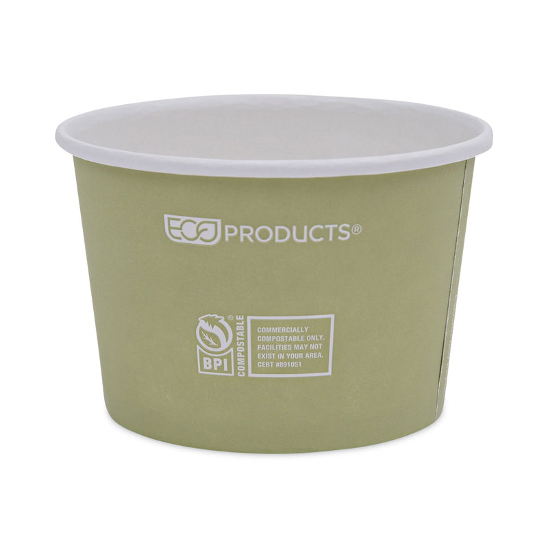 Eco-Products World Art Renewable and Compostable Food Container, 16 oz, 4.05 Diameter x 3 h, Seafoam, Paper, 25/Pack, 20 Packs/Carton