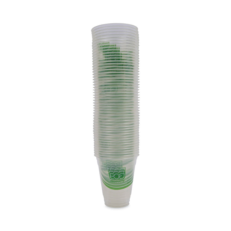 Eco-Products GreenStripe Renewable and Compostable Cold Cups, 12 oz, Clear, 50/Pack, 20 Packs/Carton