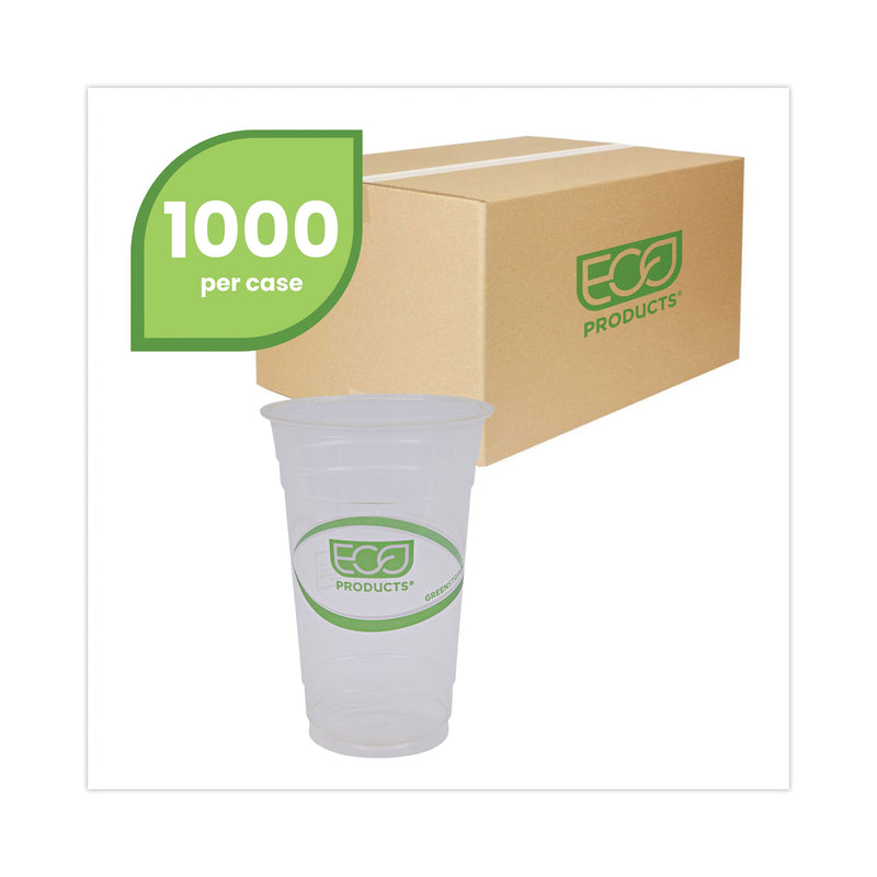 Eco-Products GreenStripe Renewable and Compostable Cold Cups, 20 oz, Clear, 50/Pack, 20 Packs/Carton