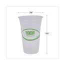 Eco-Products GreenStripe Renewable and Compostable Cold Cups, 20 oz, Clear, 50/Pack, 20 Packs/Carton