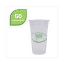 Eco-Products GreenStripe Renewable and Compostable PLA Cold Cups, 24 oz, 50/Pack, 20 Packs/Carton