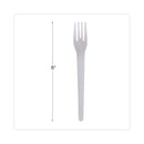 Eco-Products Plantware Compostable Cutlery, Fork, 6", Pearl White, 50/Pack, 20 Pack/Carton