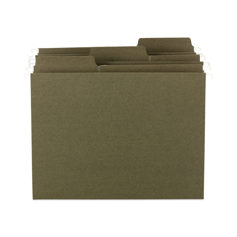 Smead FasTab Hanging Folders, Letter Size, 1/3-Cut Tabs, Standard Green, 20/Box