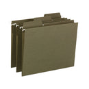 Smead FasTab Hanging Folders, Letter Size, 1/3-Cut Tabs, Standard Green, 20/Box