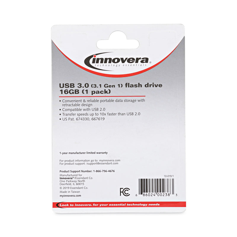 Innovera USB 3.0 Flash Drive, 16 GB