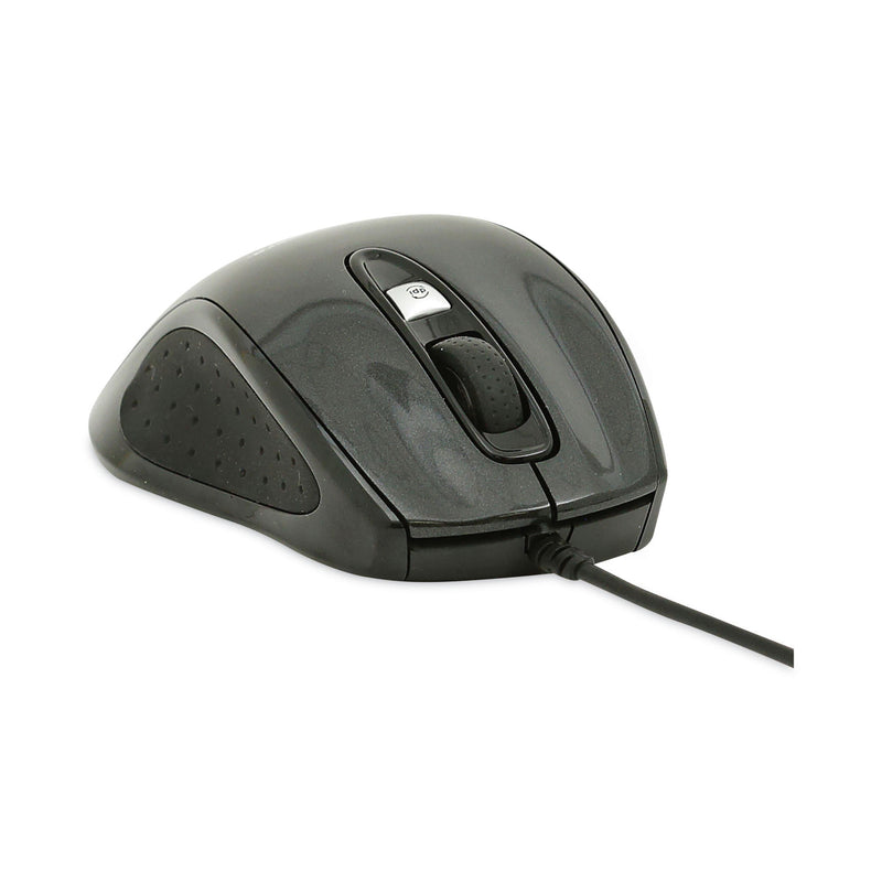 Innovera Full-Size Wired Optical Mouse, USB 2.0, Right Hand Use, Black