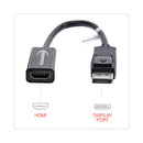 Innovera DisplayPort-HDMI Adapter, 0.65 ft, Black