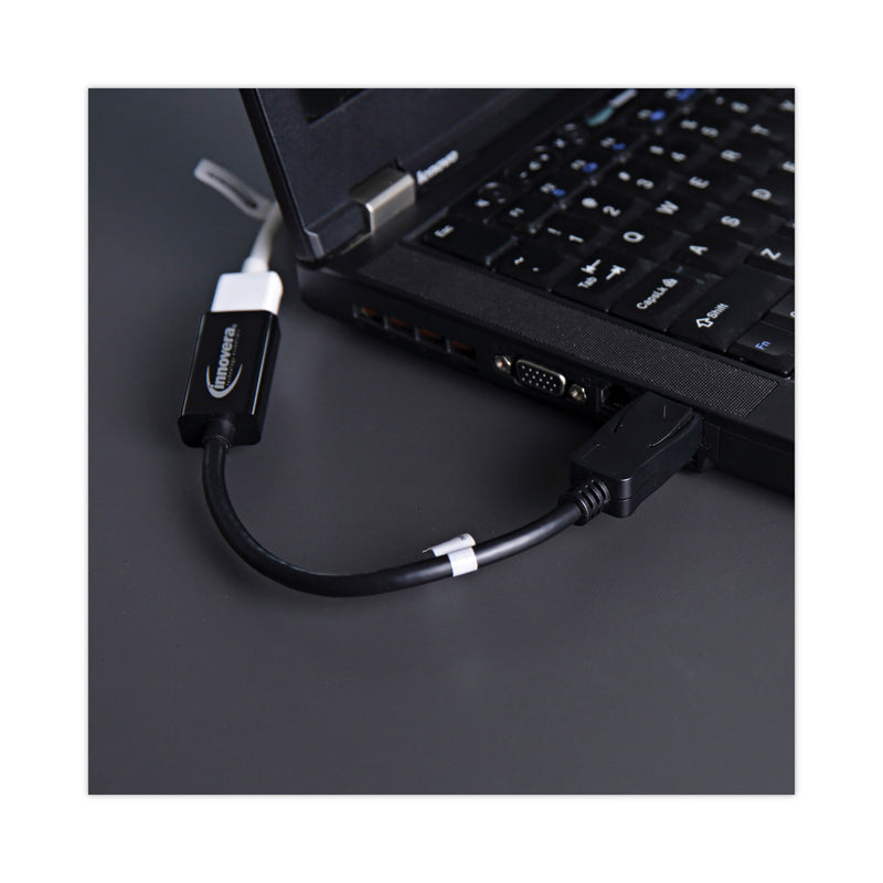 Innovera DisplayPort-HDMI Adapter, 0.65 ft, Black