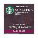 Starbucks Sumatra Coffee K-Cups, Sumatran, K-Cup, 96/Box