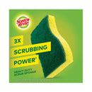 Scotch-Brite Heavy-Duty Scrub Sponge, 4.5 x 2.7, 0.6" Thick, Yellow/Green, 6/Pack