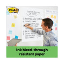 Post-it Vertical-Orientation Self-Stick Easel Pad Value Pack, Green Headband, Unruled, 25 x 30, White, 30 Sheets, 6/Carton